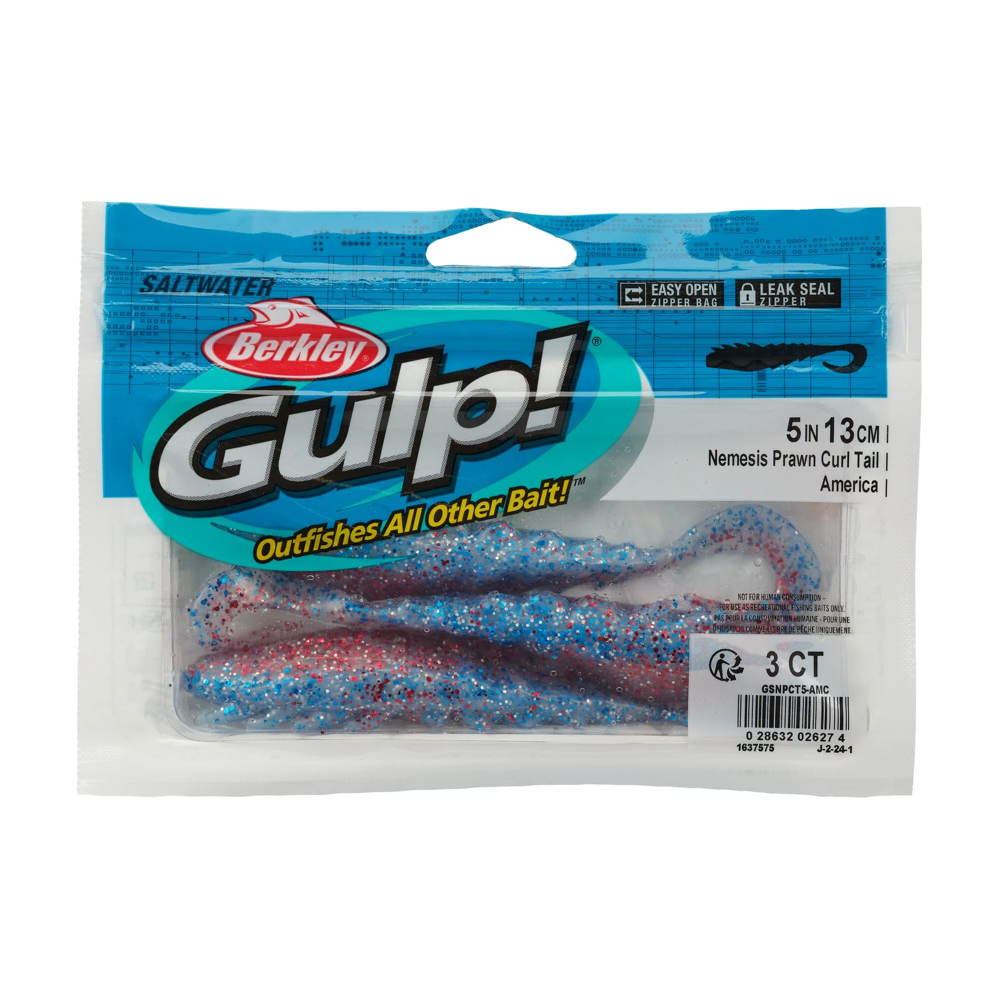 Berkley Gulp!® Saltwater Nemesis Prawn Curl Tail - Image 41